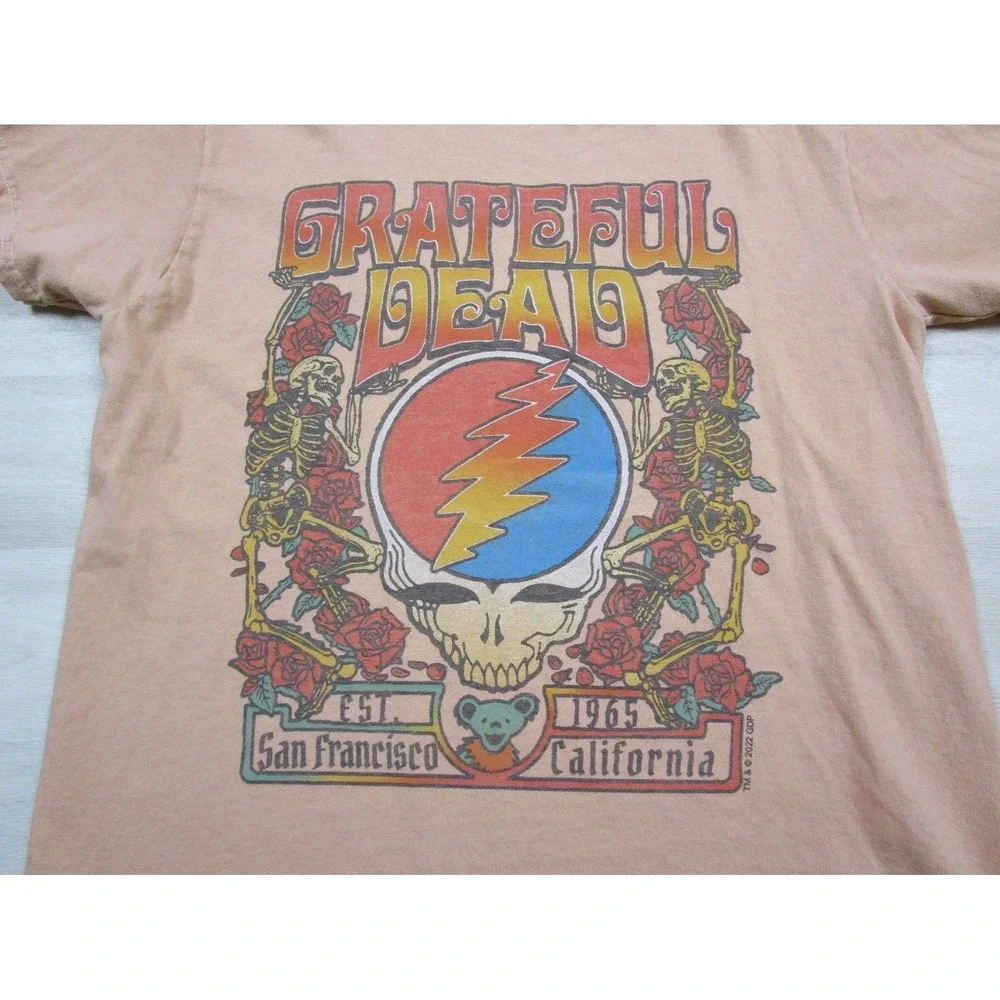 Grateful Dead Junk Food T Shirt (S) Stealie Skull Roses San Francisco Deadhead - Picture 4 of 11
